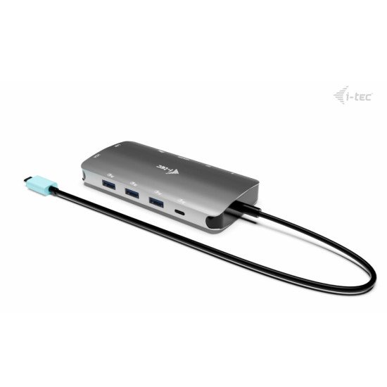 i-tec USB-C Metal Nano 3x Display (DP, HDMI and VGA) Docking Station + Power Delivery 100 W