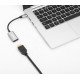 Manhattan Câble USB-C vers HDMI, 4K@60Hz + USB 5 Gbit/s (USB 3.2 Gen 1 / USB 3.0), 11 cm, mâle à mâle, noir/argent, garantie 3 ans