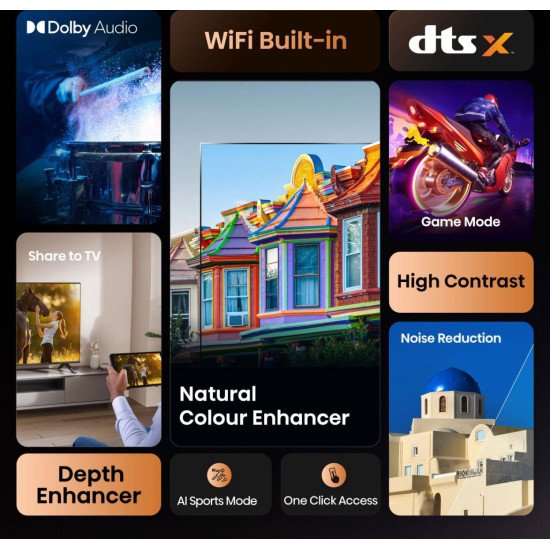 Hisense 32A4Q 81,3 cm (32") HD Smart TV Wifi Noir