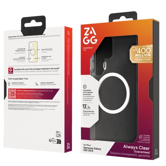 ZAGG Crystal Palace Snap coque de protection pour téléphones portables 17,5 cm (6.9") Housse Transparent