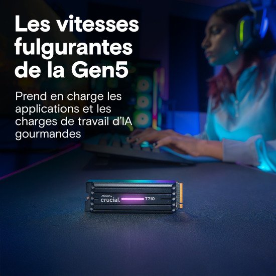 Crucial T710 2 To M.2 PCI Express 5.0 NVMe Crucial T710 2 To M.2 PCI Express 5.0 NVMe