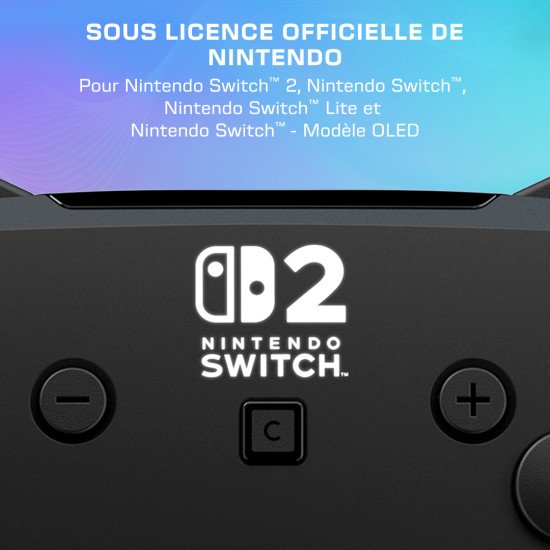 Turtle Beach Afterglow Wave Noir Manette de gaming RGB sans fil Sous licence officielle pour Nintendo Switch 2