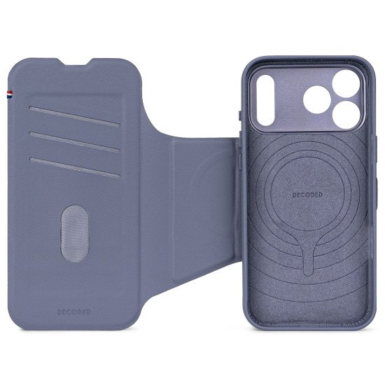 Decoded D26IPO17PDW3TSFE coque de protection pour téléphones portables 16 cm (6.3") Étui avec portefeuille Gris