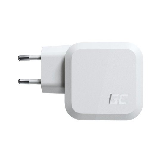 Green Cell CHARGC08W chargeur d'appareils mobiles Casques, Netbook, Smartphone, Tablette Blanc Secteur Charge rapide Intérieure