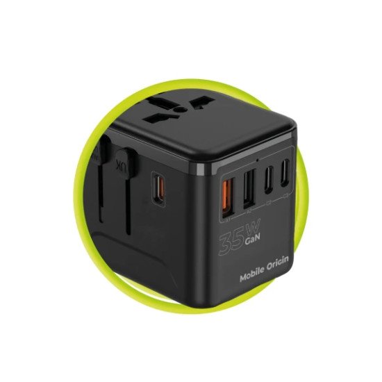 Mobile Origin MO-TRA35-PW4 chargeur d'appareils mobiles Universel Noir Secteur Charge rapide Intérieure