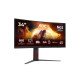 AOC G4 CU34G4CAP écran PC 86,4 cm (34") 3440 x 1440 pixels UltraWide Quad HD LCD Noir, Rouge