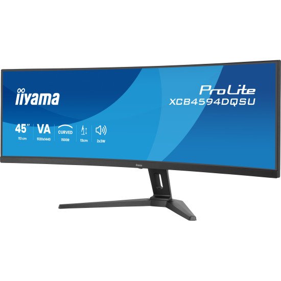 iiyama XCB4594DQSU-B1 écran PC 111,8 cm (44") 5120 x 1440 pixels Dual QHD LED Noir