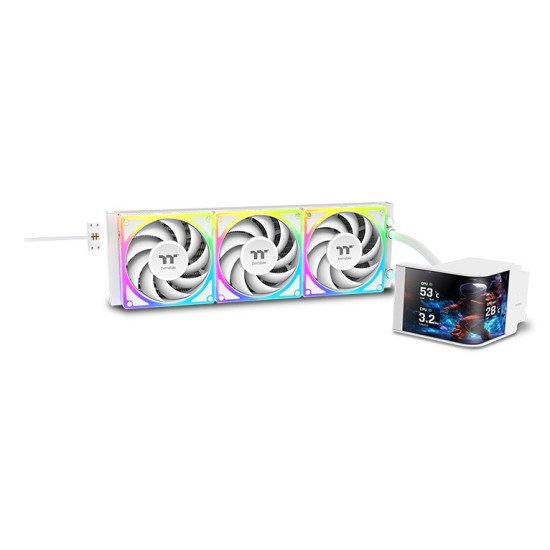 Thermaltake MAGCurve 360 Ultra Snow AIO ARGB Fan Carte-mère Kit de refroidissement du liquide 12 cm Blanc 1 pièce(s)