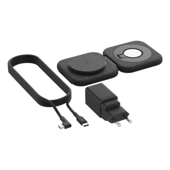 Belkin BoostCharge Pro Écouteurs, Smartphone, Smartwatch Noir Secteur Recharge sans fil Charge rapide Intérieure Belkin BoostCharge Pro Écouteurs, Smartphone, Smartwatch Noir Secteur Recharge sans fil Charge rapide Intérieure