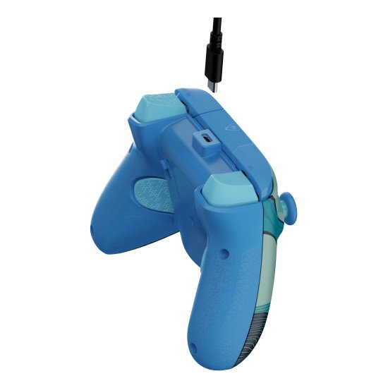 Turtle Beach Rematch Advanced Blue Kitsune Manette de jeu filaire - Licence Xbox Series XS, Xbox One et PC avec Phosphorescent, Boutons Programmables, Gâchettes, commandes audio et câble de 2.5 m