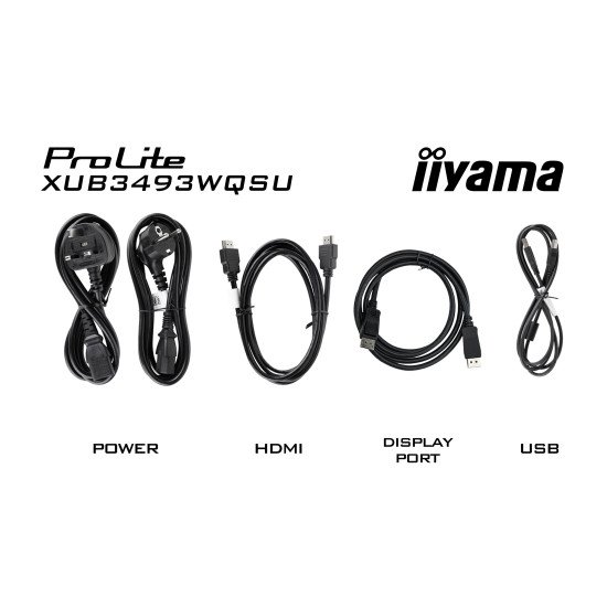 iiyama ProLite XUB3493WQSU-B6 écran PC 86,4 cm (34") 1440 x 3440 pixels UltraWide Quad HD LED Noir