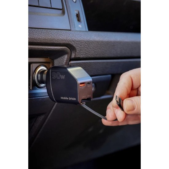 Mobile Origin MO-90CCH-CA22 chargeur d'appareils mobiles Universel Noir Allume-cigare Charge rapide Auto