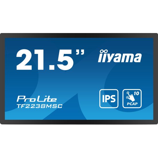 iiyama PROLITE Carte A numérique 55,9 cm (22") LED 600 cd/m² Full HD Noir Écran tactile