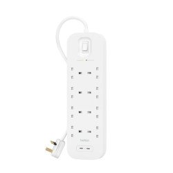 Belkin Connect Blanc 8 sortie(s) CA 2 m