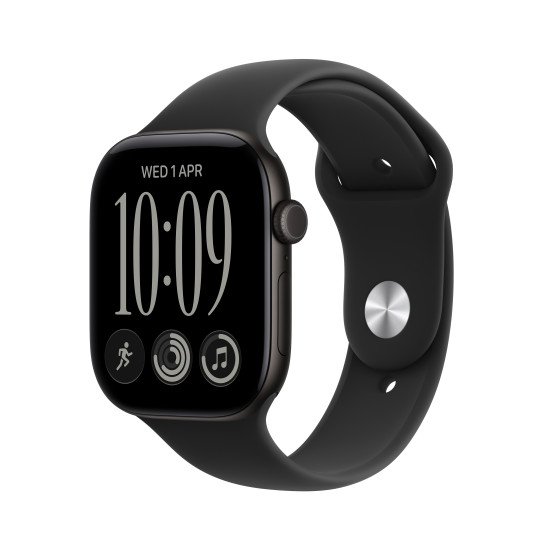 Apple Watch Series 12 OLED 46 mm Numérique 416 x 496 pixels Écran tactile Noir Wifi GPS (satellite)