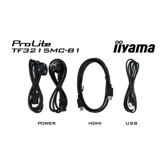 iiyama ProLite TF3215MC-B2 écran PC 80 cm (31.5") 1920 x 1080 pixels Full HD LED Écran tactile Kiosque Noir iiyama ProLite TF3215MC-B2 écran PC 80 cm (31.5") 1920 x 1080 pixels Full HD LED Écran tactile Kiosque Noir