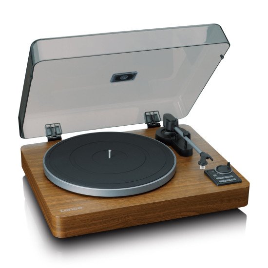 Lenco LBTA-165WD Tourne-disque entraîné par courroie Noir, Bois Automatique
