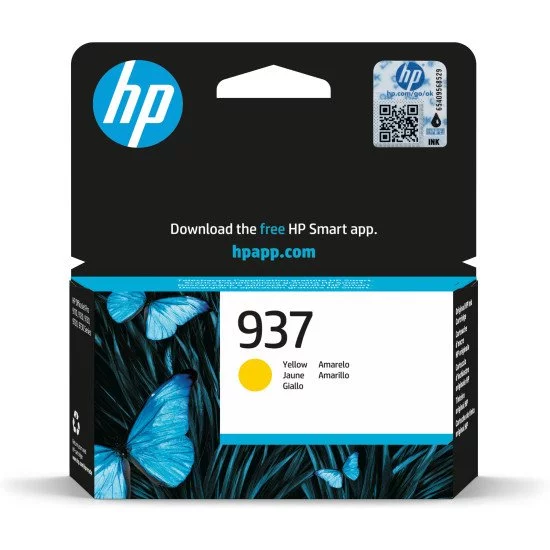 HP 937 Cartouche Encre Authentique Jaune HP 937 Cartouche Encre Authentique Jaune