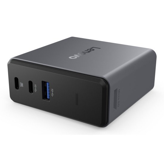 Lenovo X9 Charging GaN Dock Avec fil USB 3.2 Gen 2 (3.1 Gen 2) Type-C Gris