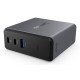 Lenovo X9 Charging GaN Dock Avec fil USB 3.2 Gen 2 (3.1 Gen 2) Type-C Gris