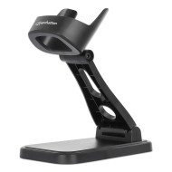 Manhattan Support réglable pour scanner codes-barres, hauteur et inclinaison réglables, compatible 153997/154116/154185, noir, garantie à vie