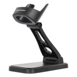 Manhattan Support réglable pour scanner codes-barres, hauteur et inclinaison réglables, compatible 153997/154116/154185, noir, garantie à vie
