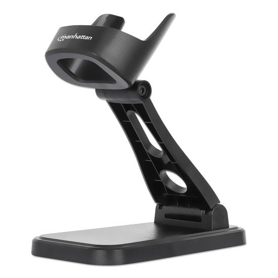 Manhattan Support réglable pour scanner codes-barres, hauteur et inclinaison réglables, compatible 153997/154116/154185, noir, garantie à vie