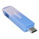 SanDisk Creator Phone Drive lecteur USB flash 256 Go USB Type-C / Lightning 3.2 Gen 1 (3.1 Gen 1) Bleu, Lilas