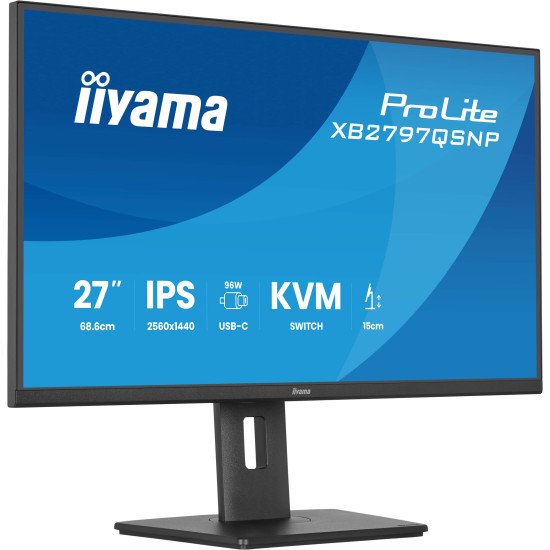 iiyama ProLite XB2797QSNP-B1 écran PC 68,6 cm (27") 2560 x 1440 pixels Quad HD LED Noir