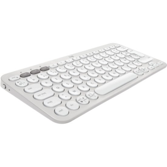 Logitech Pebble Keys 2 K380s clavier RF sans fil + Bluetooth AZERTY Français Blanc