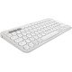 Logitech Pebble Keys 2 K380s clavier RF sans fil + Bluetooth AZERTY Français Blanc