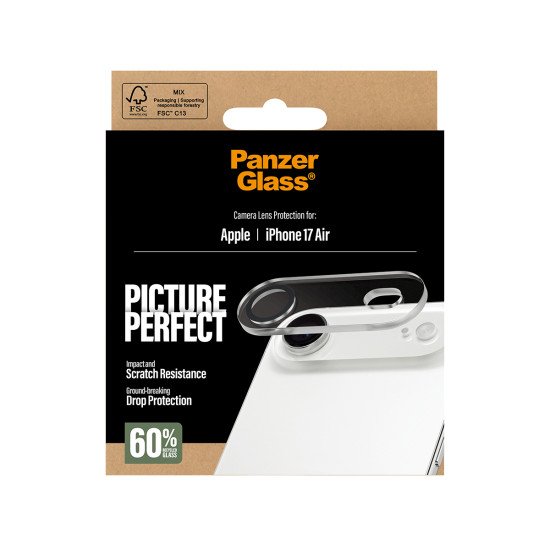 PanzerGlass ® PicturePerfect Camera Lens Protector iPhone 17 Air Protection d'écran transparent Apple 1 pièce(s) PanzerGlass ® PicturePerfect Camera Lens Protector iPhone 17 Air Protection d'écran transparent Apple 1 pièce(s)