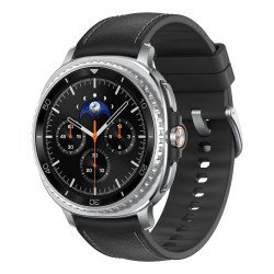 Samsung Galaxy Watch 8 Classic 3,3 cm (1.3") AMOLED 46 mm Numérique 438 x 438 pixels Écran tactile Argent Wifi GPS (satellite)