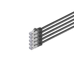S/CONN maximum connectivity 75513-W câble de réseau Noir 3 m Cat7 S/FTP (S-STP) Rond