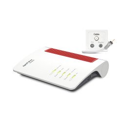 FRITZ!Box 6670 Cable Edition International routeur sans fil 2.5 Gigabit Ethernet Bi-bande (2,4 GHz / 5 GHz) Rouge, Blanc