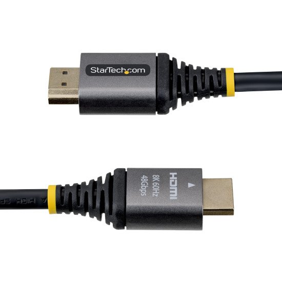 StarTech.com Câble HDMI Ultra Haut Débit Certifié de 30cm, 8K 60Hz/4K 120Hz, Câble HDMI 2.1 avec HDR10+/eARC, 48 Gbps, Câble HDMI 8K pour Moniteur/Téléviseur/Écran, Gaine TPE Flexible
