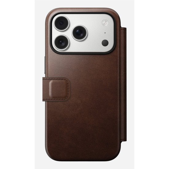 Nomad Modern Leather Folio coque de protection pour téléphones portables 16 cm (6.3") Housse Marron