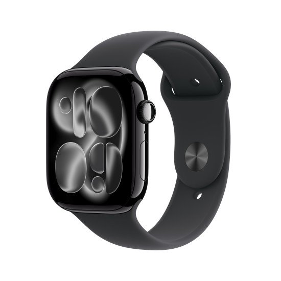 Apple Watch Series 11 OLED 46 mm Numérique 416 x 496 pixels Écran tactile Noir Wifi GPS (satellite)