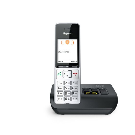 Gigaset COMFORT 500A Téléphone analog/dect Identification de l'appelant Noir, Argent