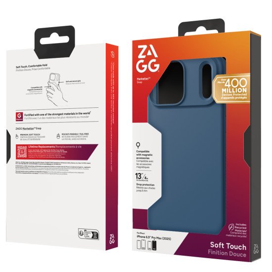 ZAGG Manhattan Snap coque de protection pour téléphones portables 17,5 cm (6.9") Housse Bleu ZAGG Manhattan Snap coque de protection pour téléphones portables 17,5 cm (6.9") Housse Bleu