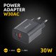 Intenso Adaptateur secteur W30AC, 30 W, ports USB-A et USB-C, noir