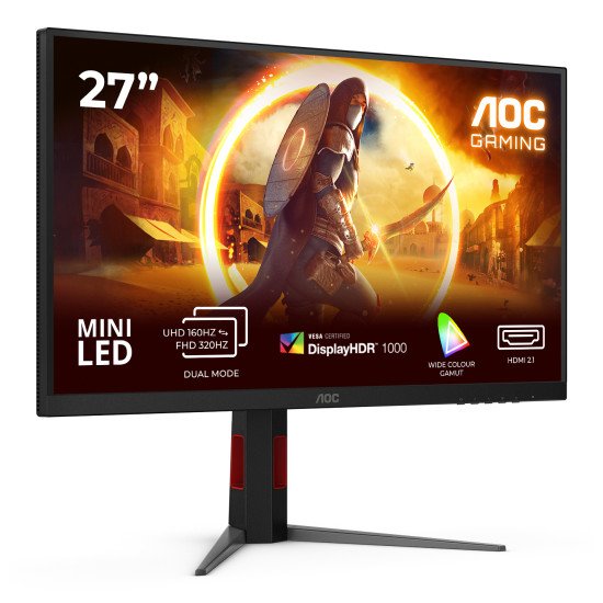 AOC G4 U27G4XM écran PC 68,6 cm (27") 3840 x 2160 pixels 4K Ultra HD LED Noir, Rouge