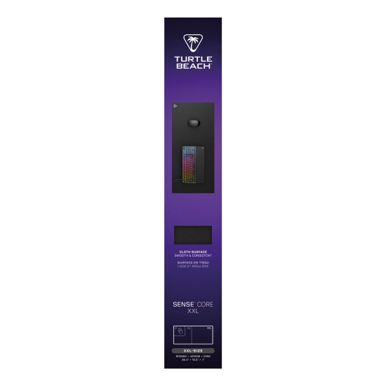 Turtle Beach Sense Core XXL Ultra-Wide Tapis de souris PC Gaming - support en caoutchouc antidérapant, surface en tissu micro tissé équilibré, lisse, durable, rectangle, noir Turtle Beach Sense Core XXL Ultra-Wide Tapis de souris PC Gaming - support en caoutchouc antidérapant, surface en tissu micro tissé équilibré, lisse, durable, rectangle, noir