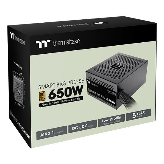 Thermaltake Smart BX3 Pro SE 650W unité d'alimentation d'énergie 24-pin ATX ATX Noir