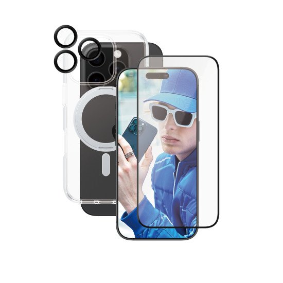 PanzerGlass CARE by ® Feature 3-in-1 Ceramic Bundle iPhone 16 Pro Protection d'écran transparent Apple 1 pièce(s) PanzerGlass CARE by ® Feature 3-in-1 Ceramic Bundle iPhone 16 Pro Protection d'écran transparent Apple 1 pièce(s)