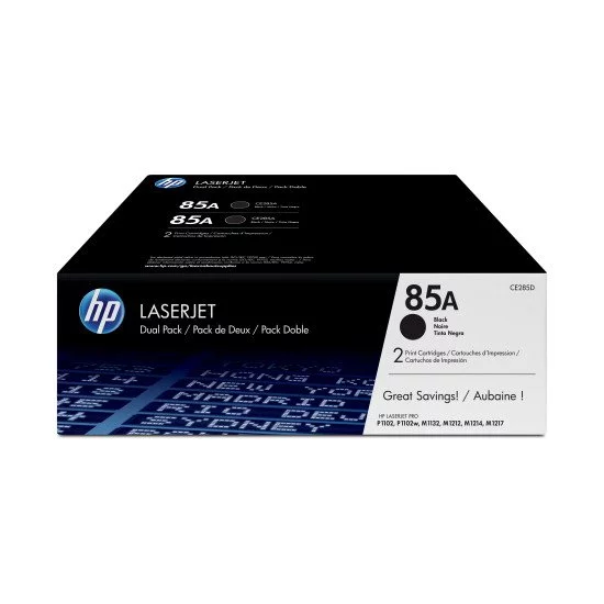 HP 85A Pack de 2 Toners Noir HP 85A Pack de 2 Toners Noir