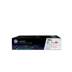 HP 126A pack de 3 Toners Cyan, Magenta, Jaune HP 126A pack de 3 Toners Cyan, Magenta, Jaune