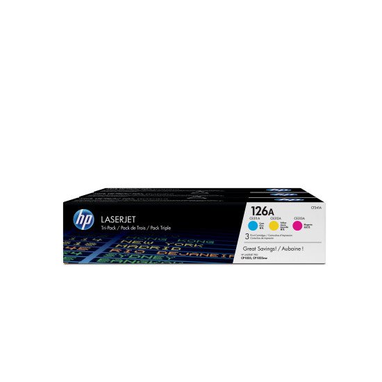 HP 126A pack de 3 Toners Cyan, Magenta, Jaune