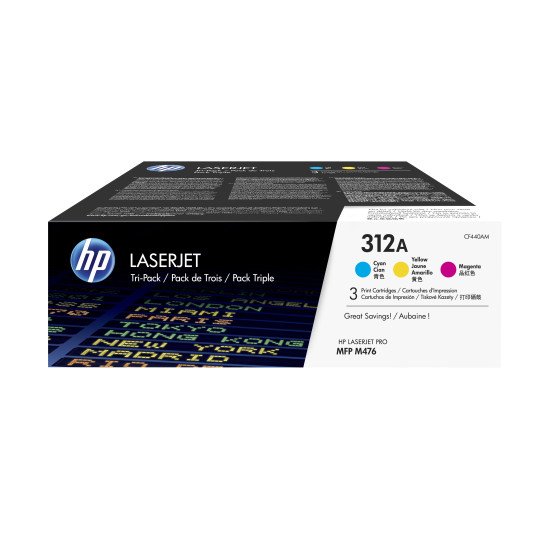 HP 312A  Pack de 3 Toners Cyan, Magenta, Jaune