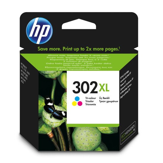 HP 302XL F6U67AE cartouche d'encre Cyan, Magenta, Jaune